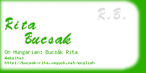 rita bucsak business card